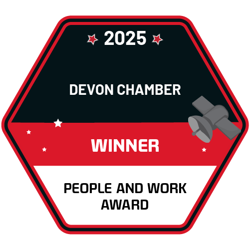 Winner's award for People & Work from Devon Chamber of Commerce 2025