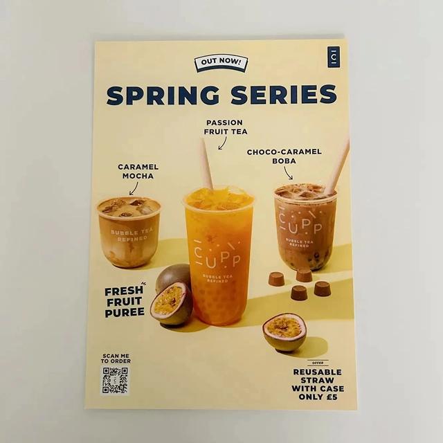 'Spring Series' iced drinks poster