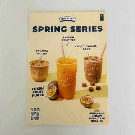 'Spring Series' iced drinks poster