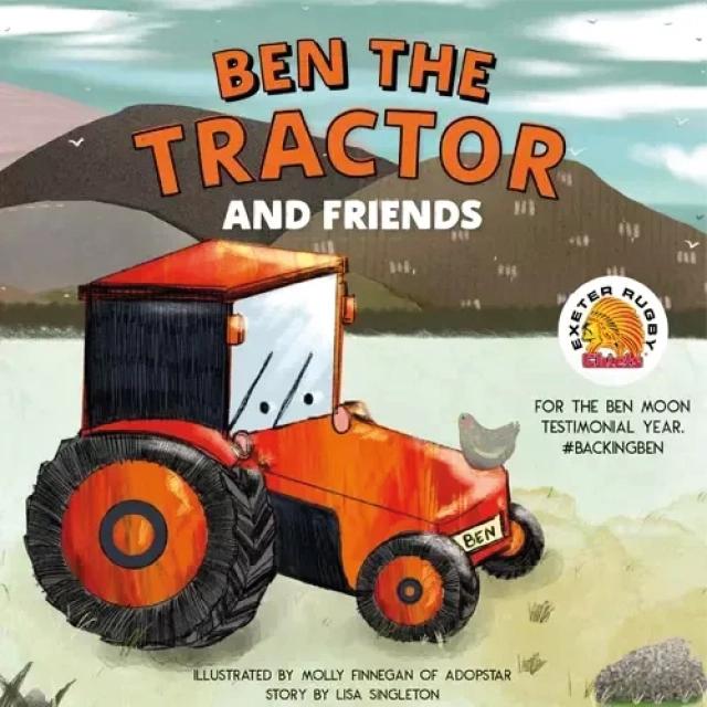 'Ben the Tractor' poster, with red tractor on a farm. 