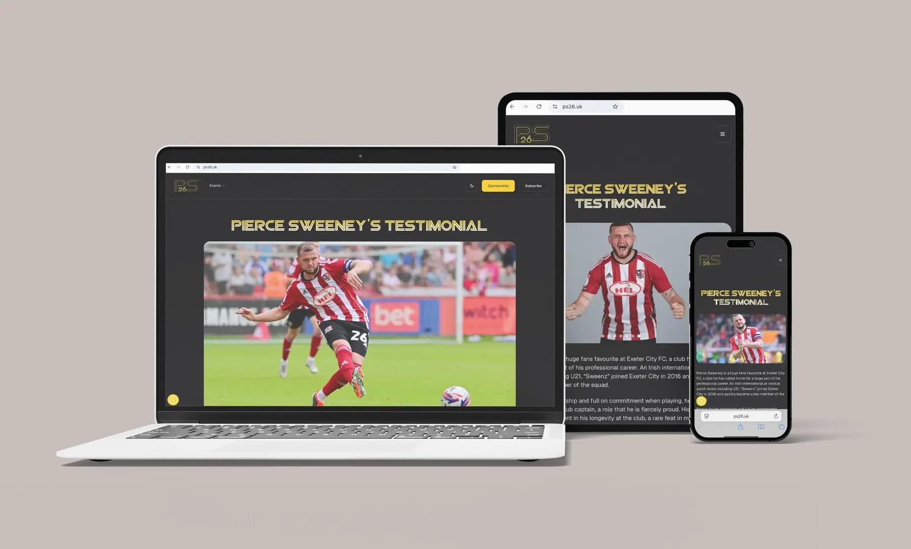 Pierce Sweeney's Testimonial Website