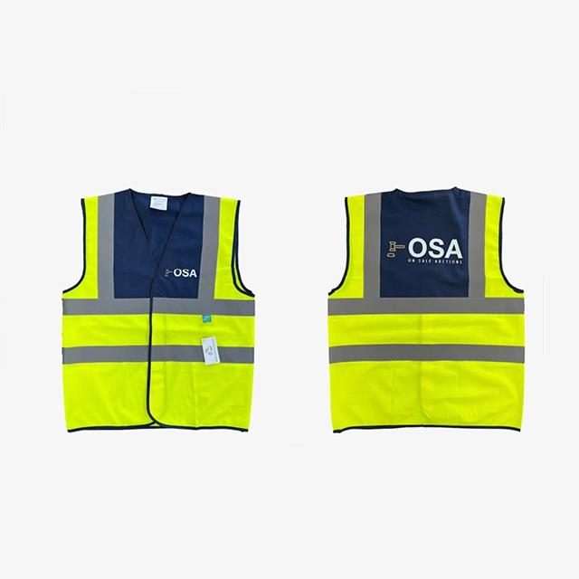 Hi-Vis jacket, with branding on the front and back. 