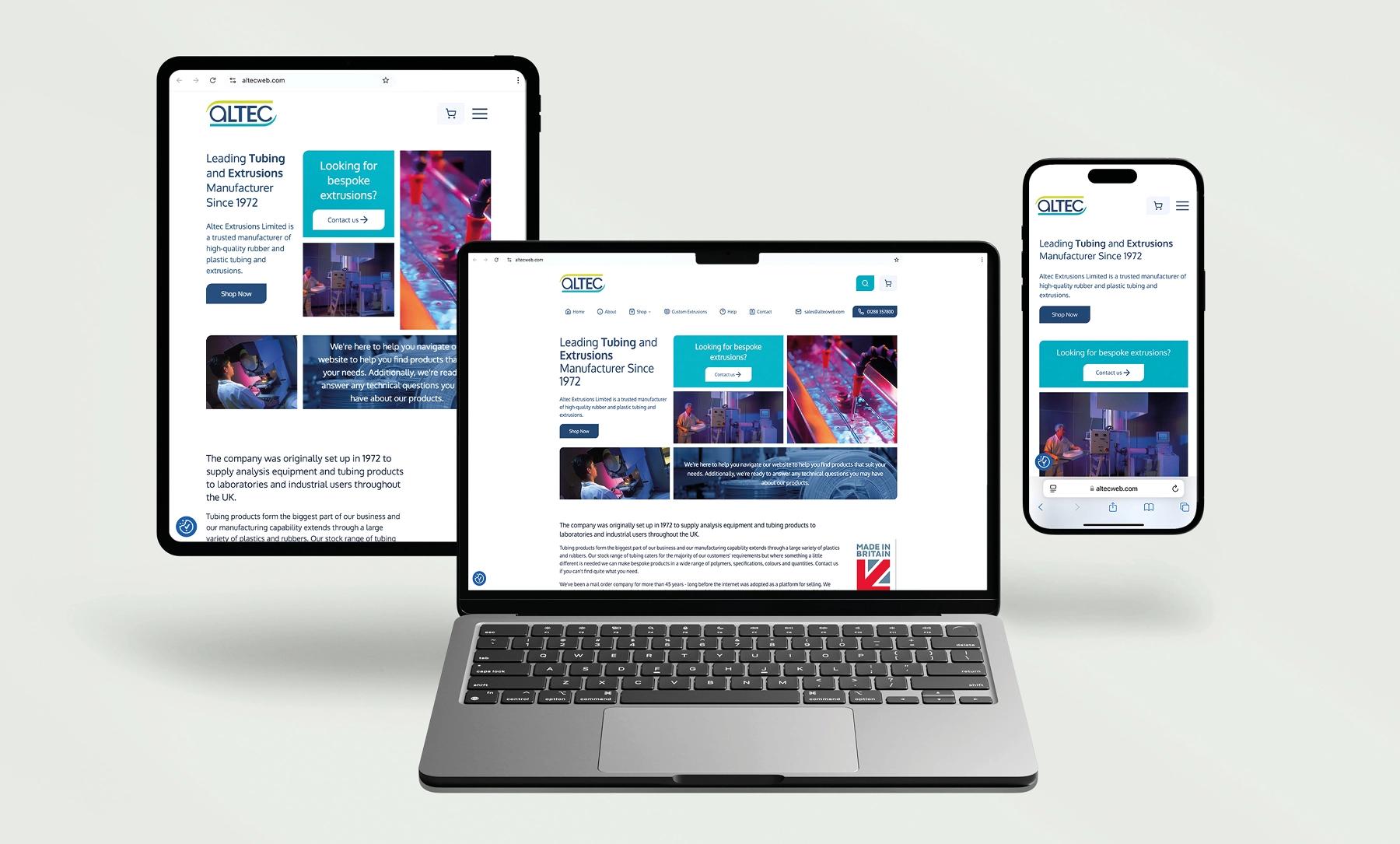 Altec website banner