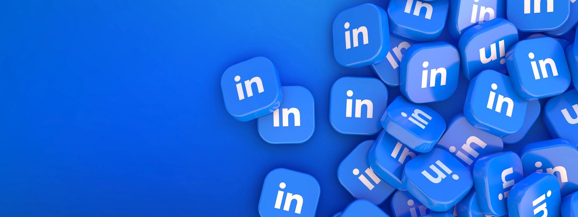 LinkedIn logo on keyboard buttons