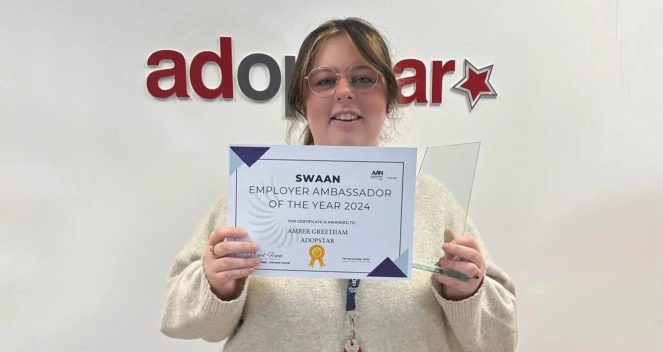 Adopstar won the Employer Ambassador of the Year 2024 award at the South West Apprenticeship Ambassador Network (SWAAN) Awards.