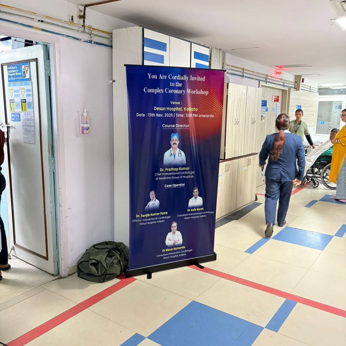 Complex Coronary Workshop hospital corridor