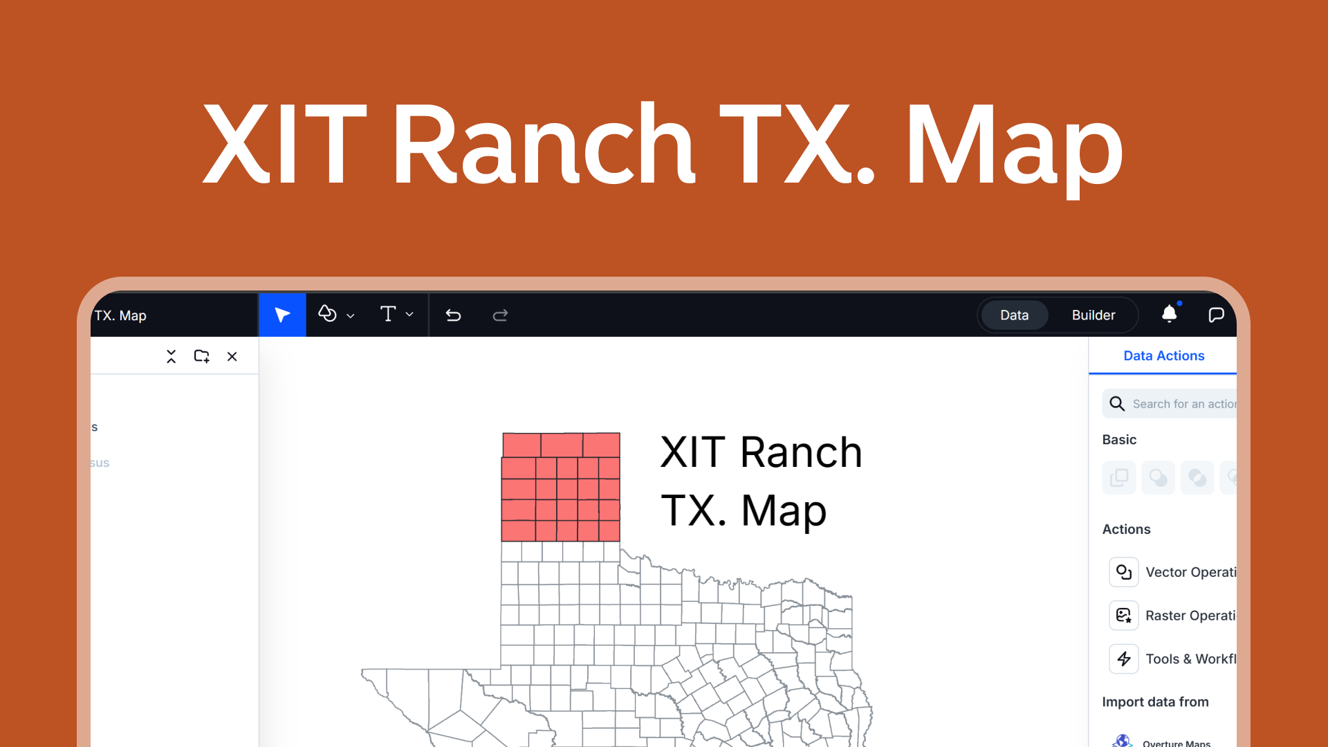 XIT Ranch TX. Map