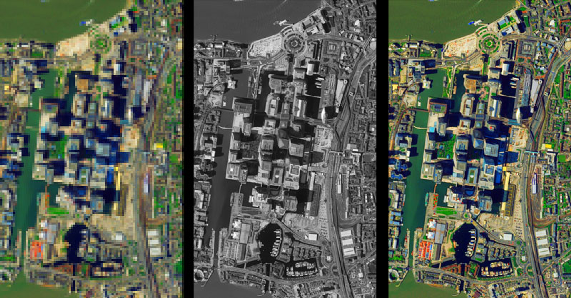 Multispectral bands and Panchromatic bands