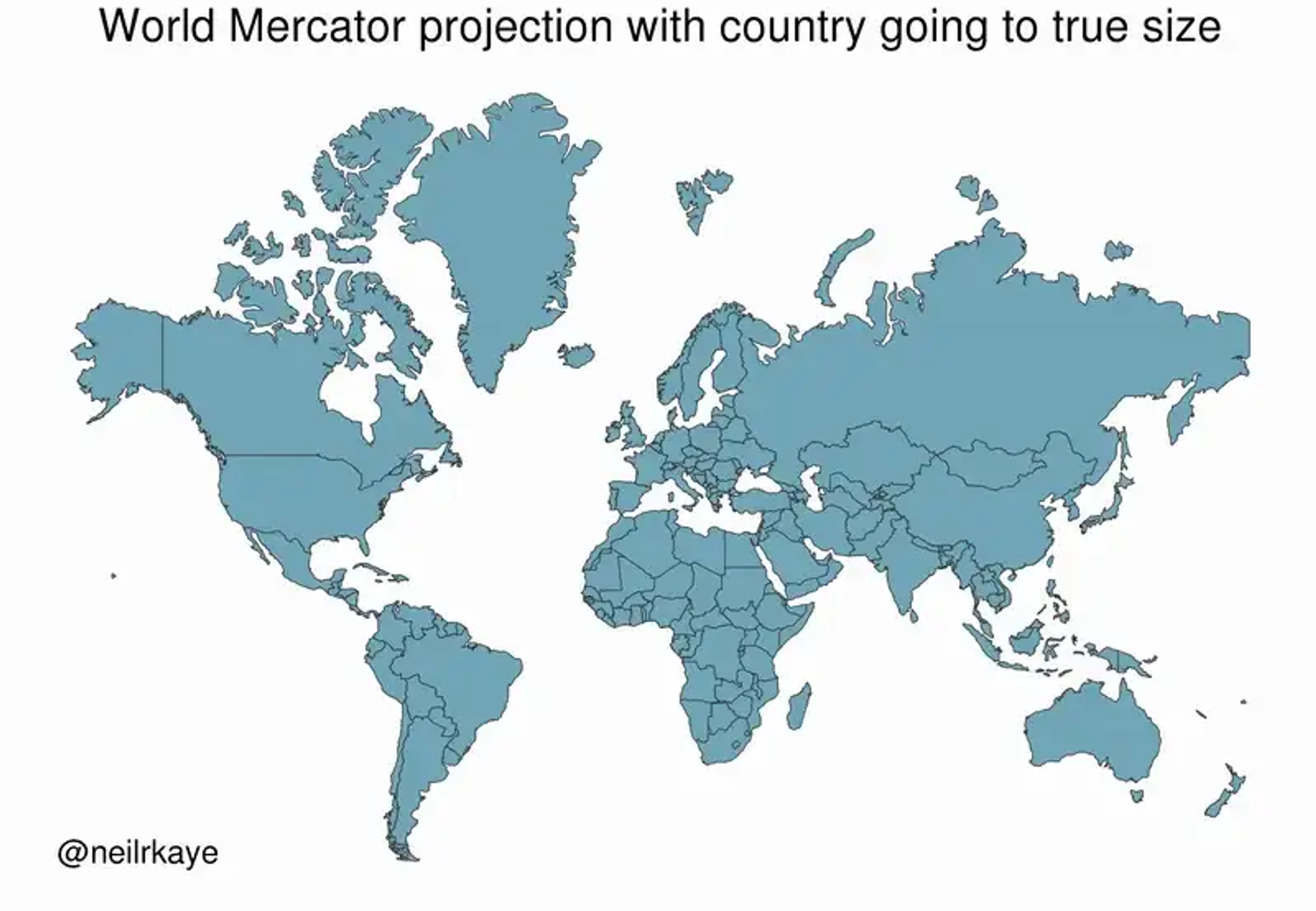 The True Size of Countries