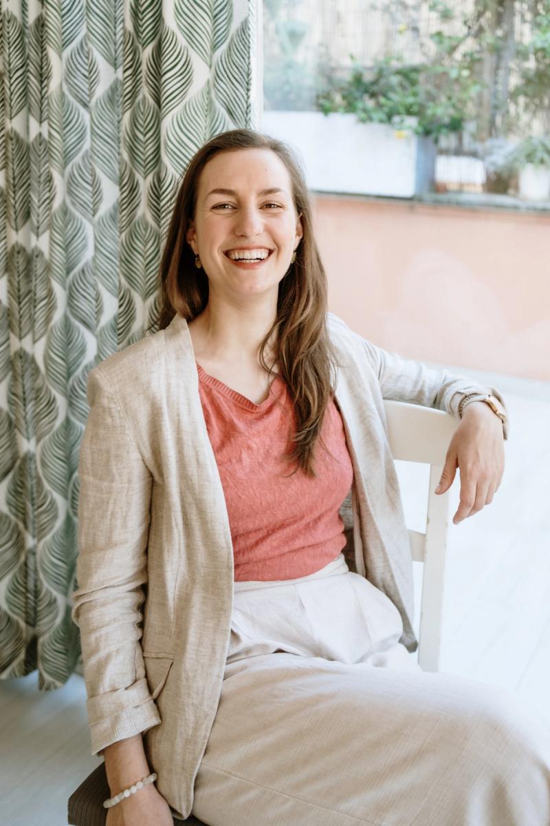 Maja Herrero laughing, warm and direct