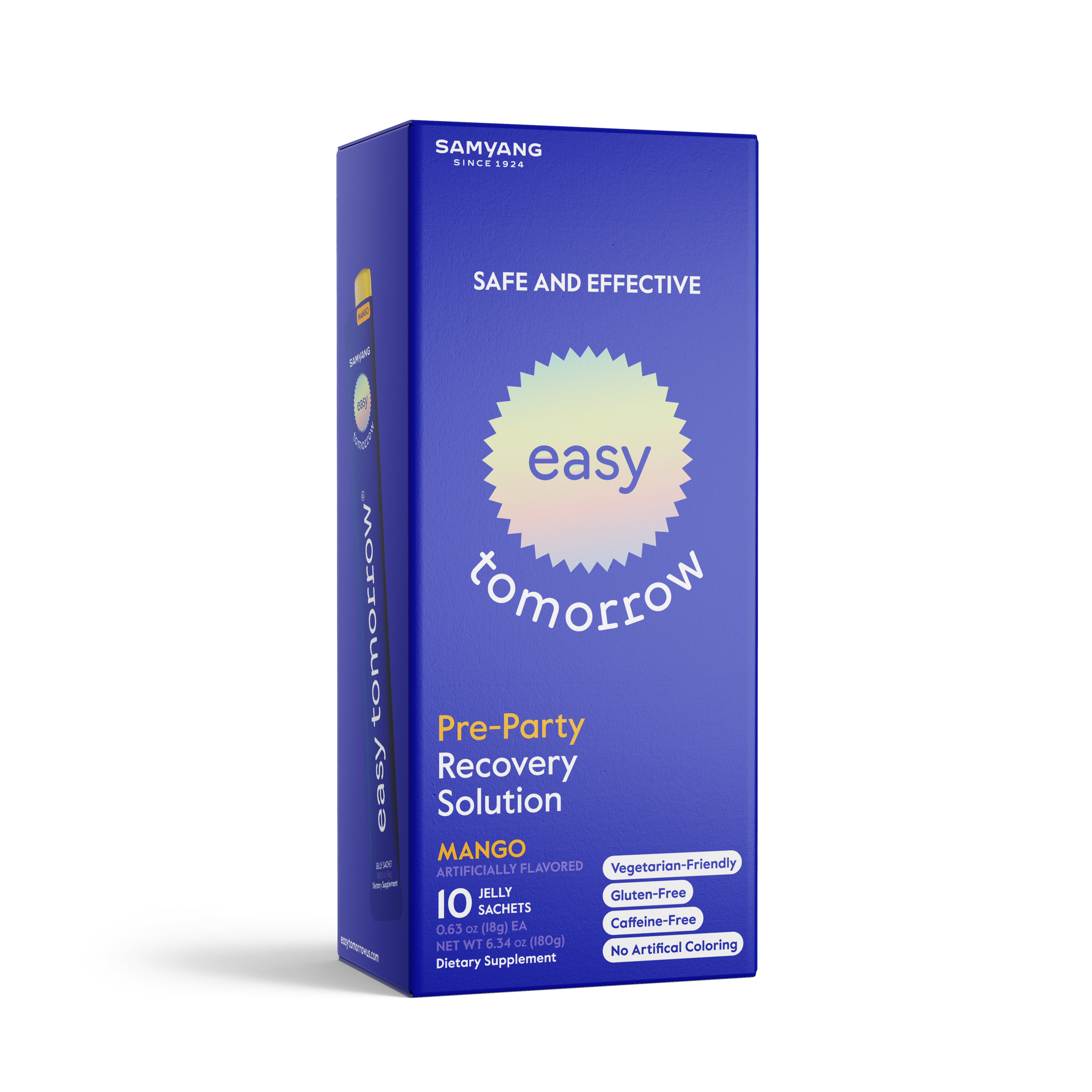 Easy Tomorrow Pre-Party Recovery Solution packaging