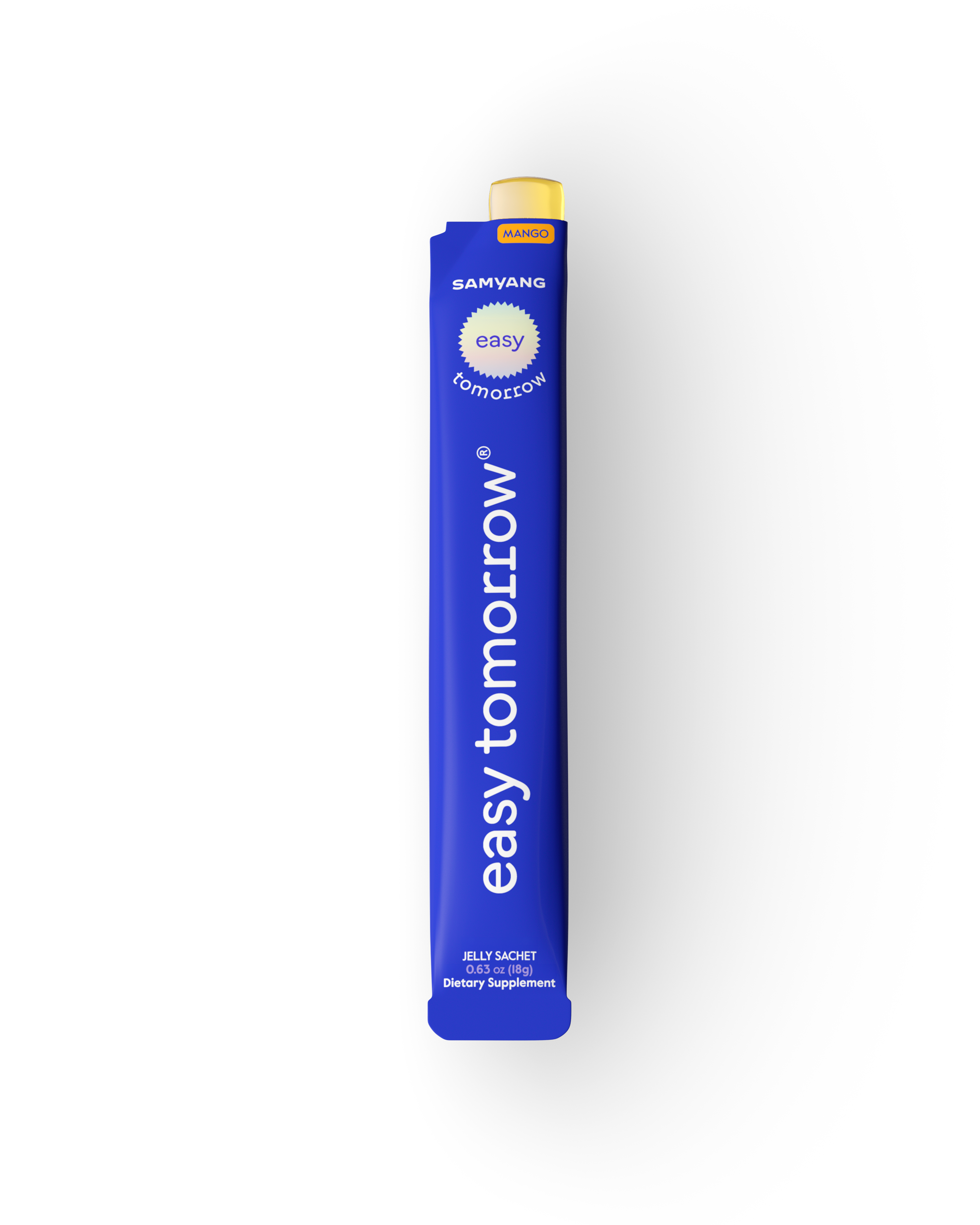 Easy Tomorrow mango-flavored jelly stick packaging