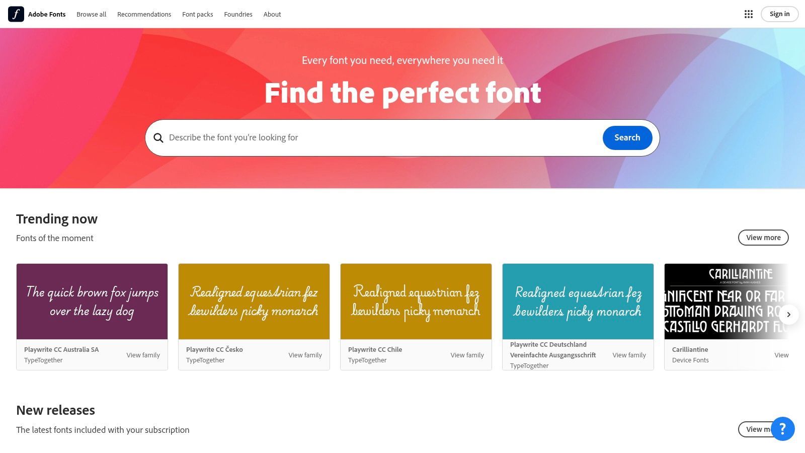 Adobe Fonts (with Creative Cloud)