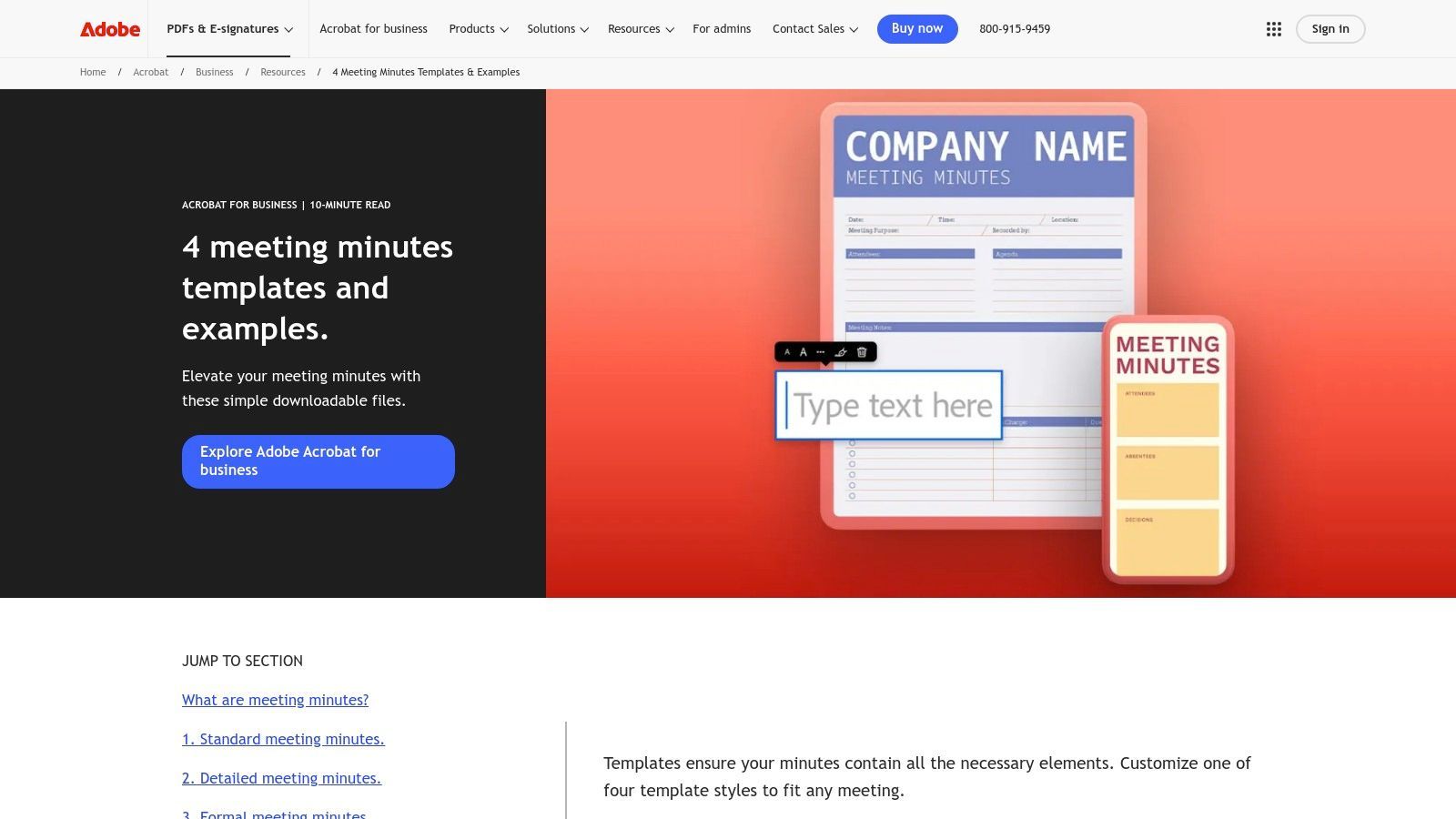 Adobe Acrobat (Meeting Minutes Templates & Examples)