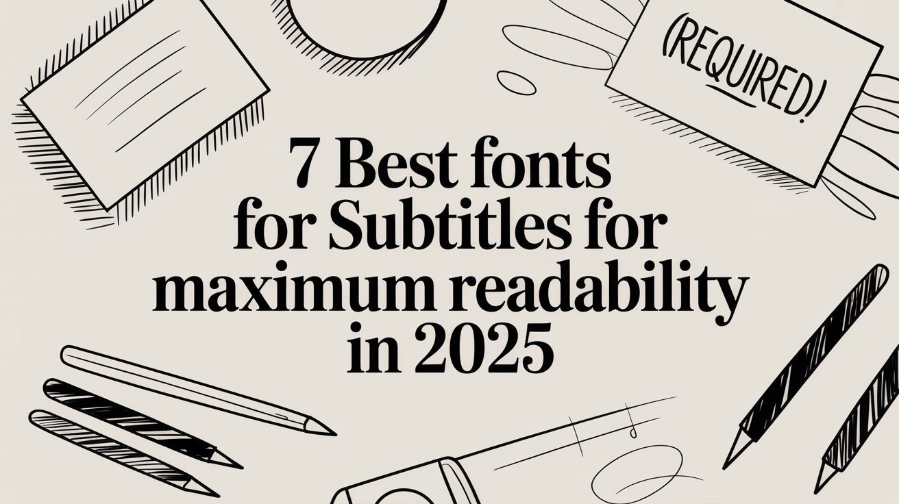 7 Best Fonts for Subtitles for Maximum Readability in 2025