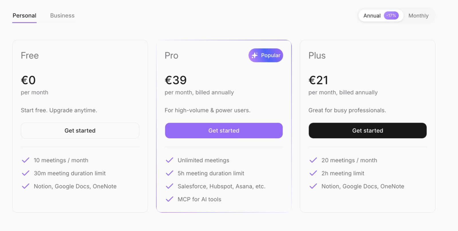 Jamie pricing