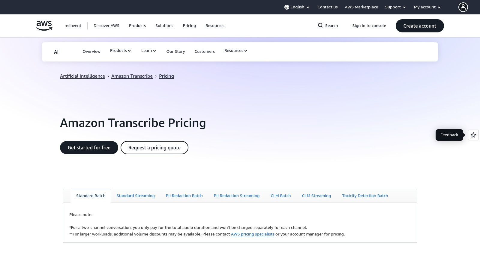 Amazon Transcribe (AWS)