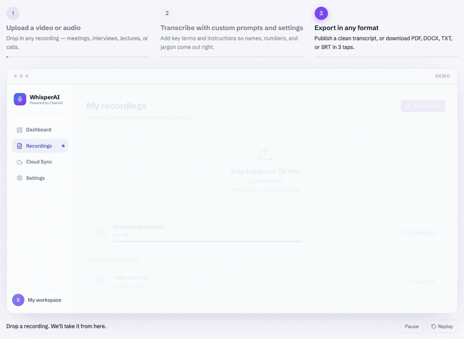 Steps to transcribe Zoom meetings with WhisperAI
