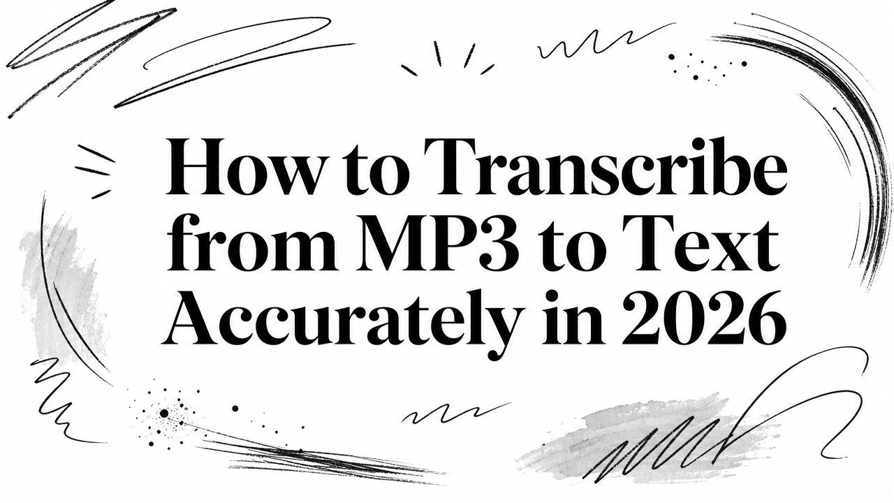 How to Transcribe from MP3 to Text Accurately in 2026
