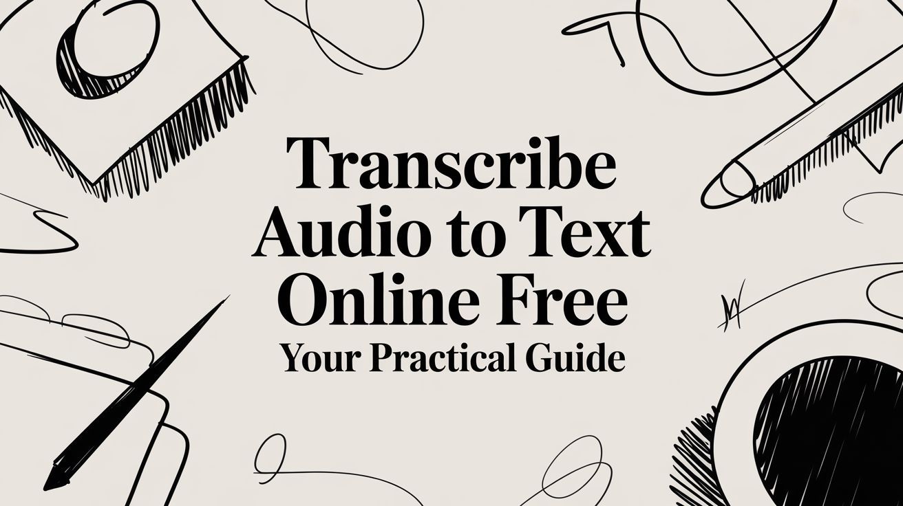 Your Practical Guide to Transcribing Audio to Text Online for Free