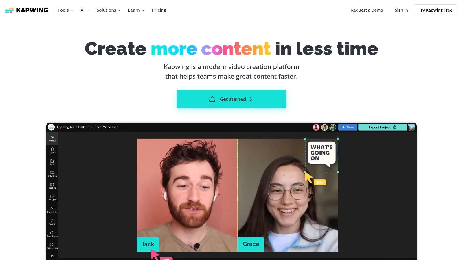 Kapwing (Auto-Subtitle Generator)