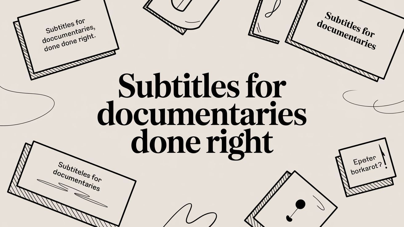 Subtitles for Documentaries Done Right