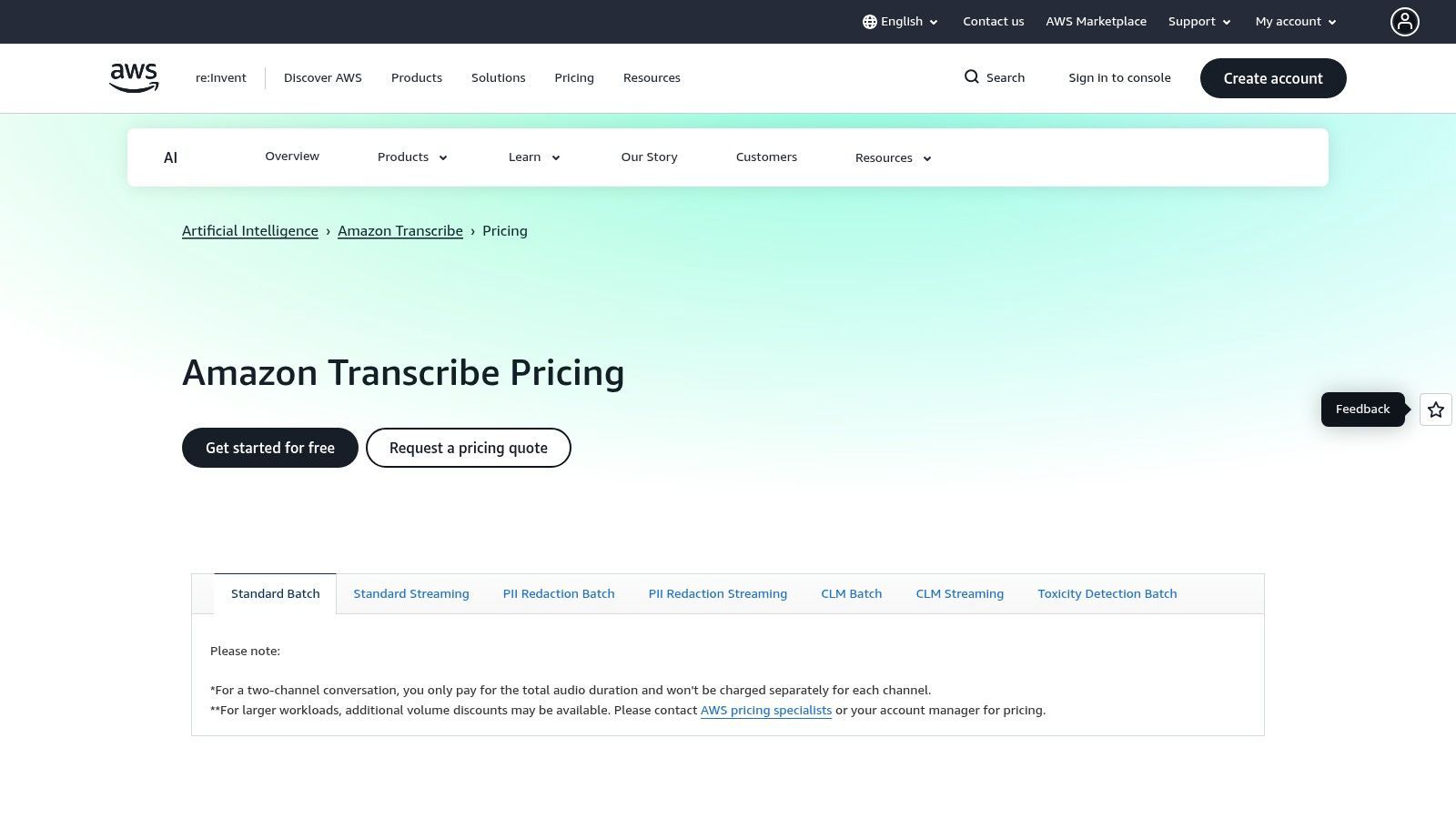 Amazon Transcribe (AWS)