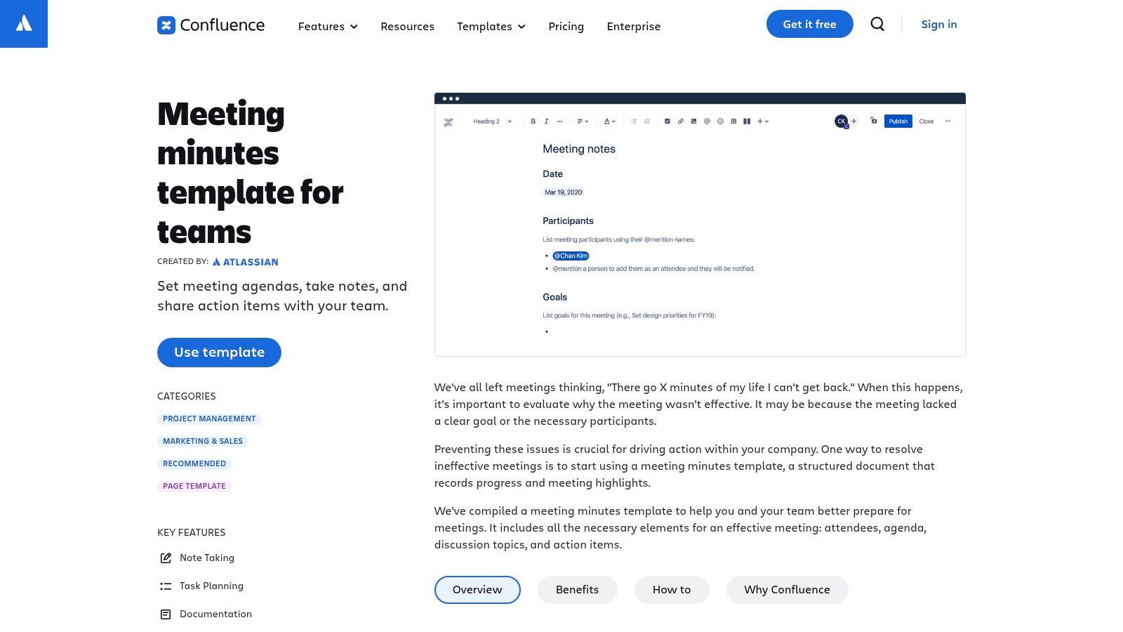 Asana – Meeting Minutes/Agenda Templates