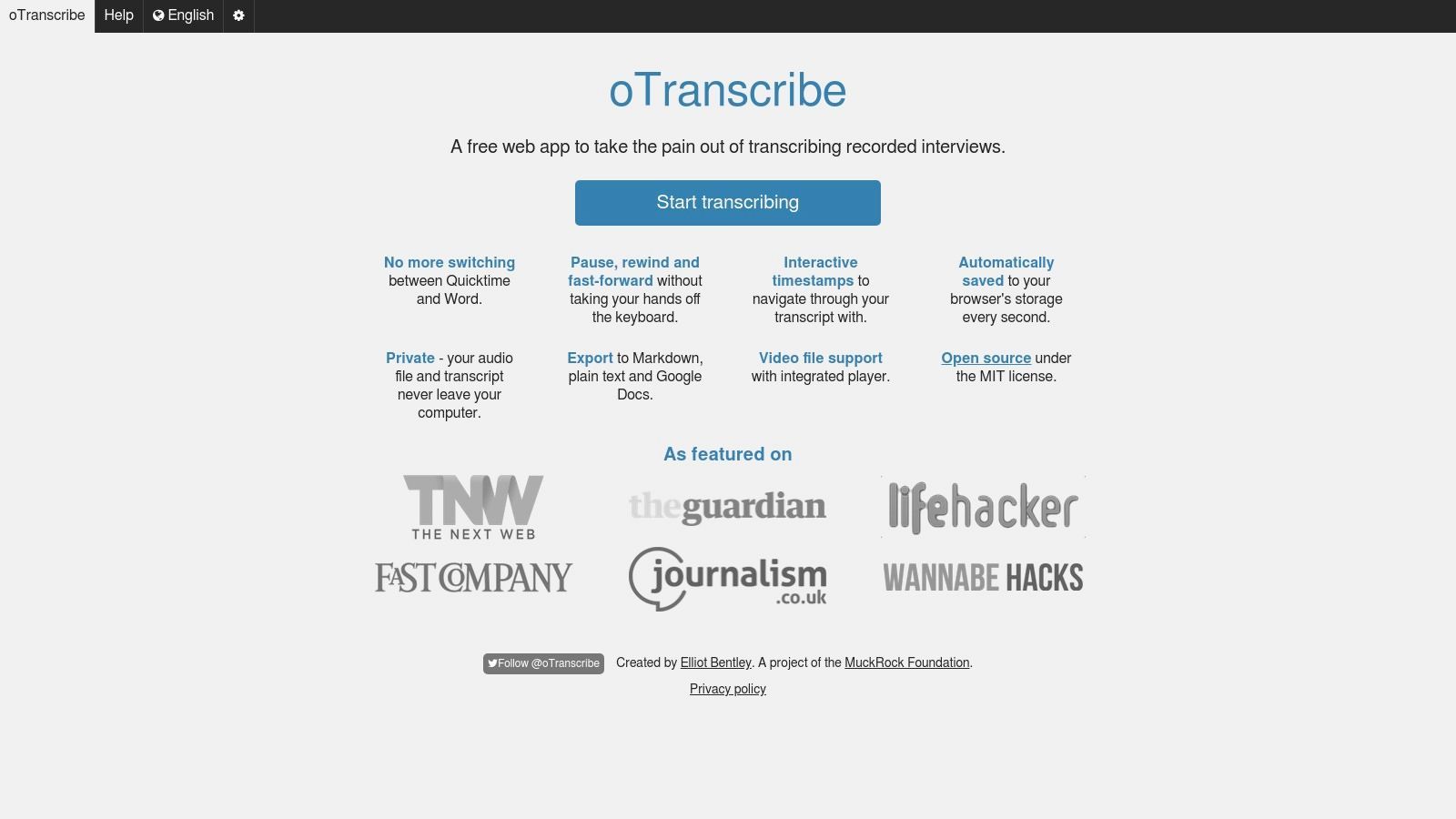 oTranscribe