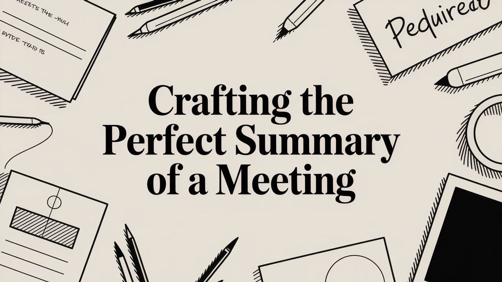 Crafting the Perfect Summary of a Meeting