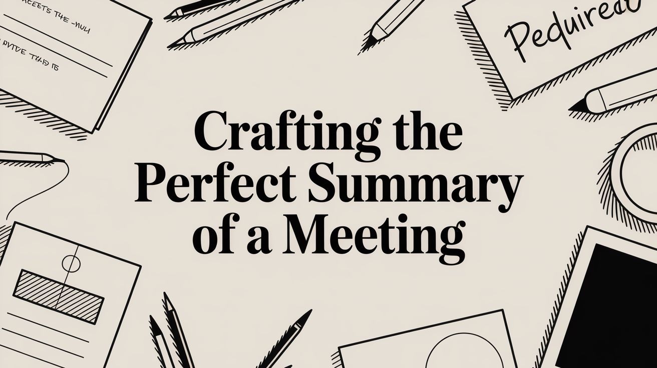 Crafting the Perfect Summary of a Meeting