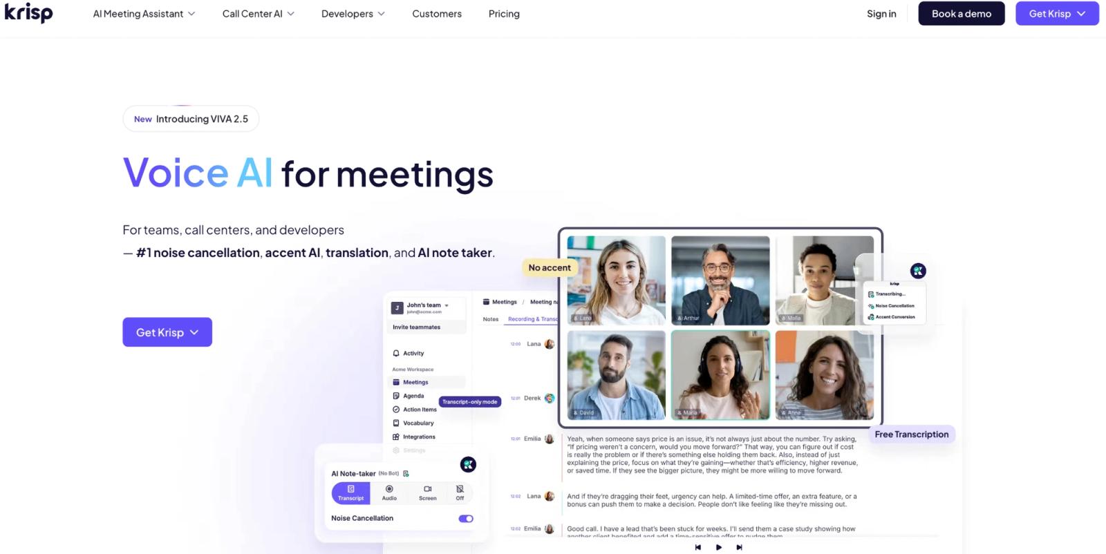 Krisp: voice AI for meetings