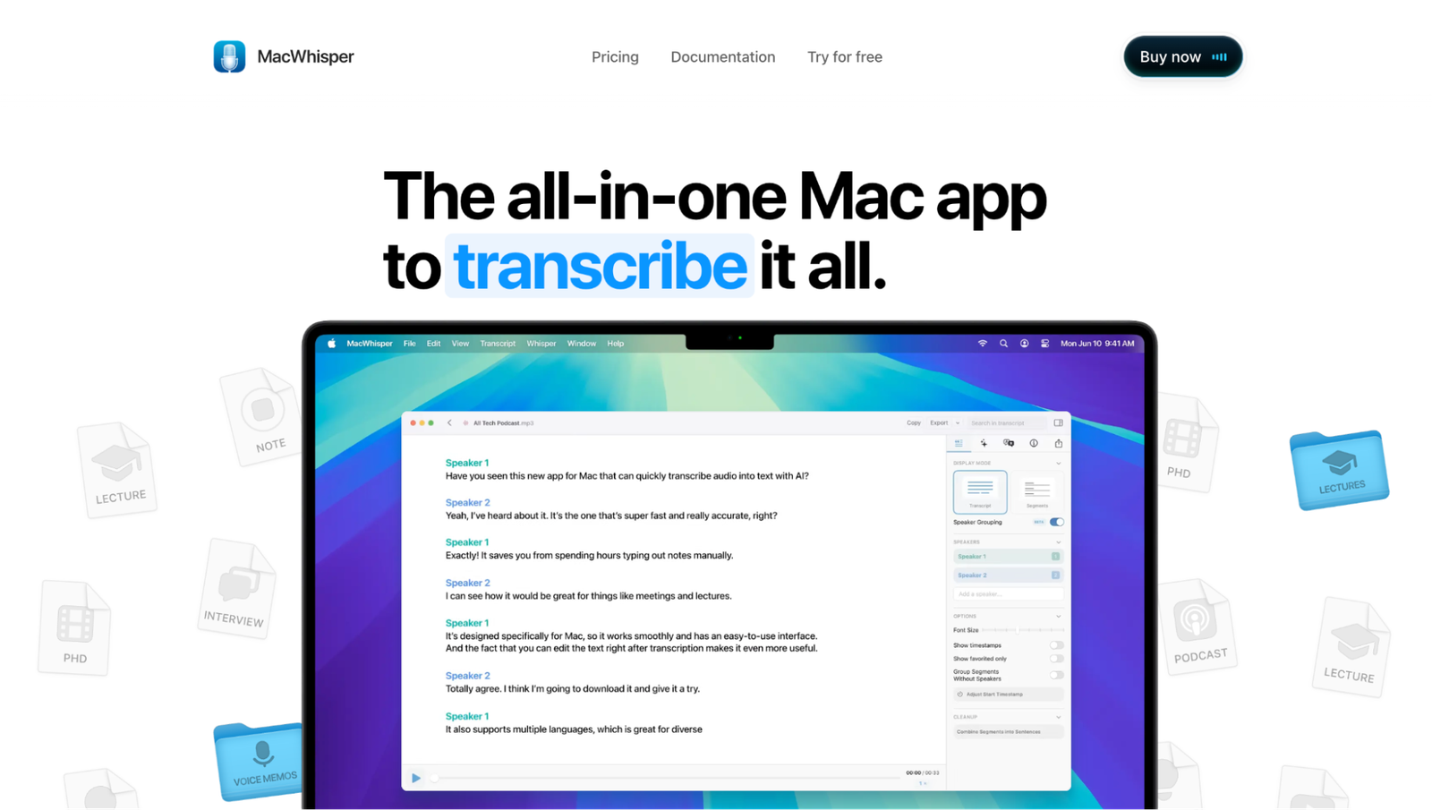 MacWhisper screenshot