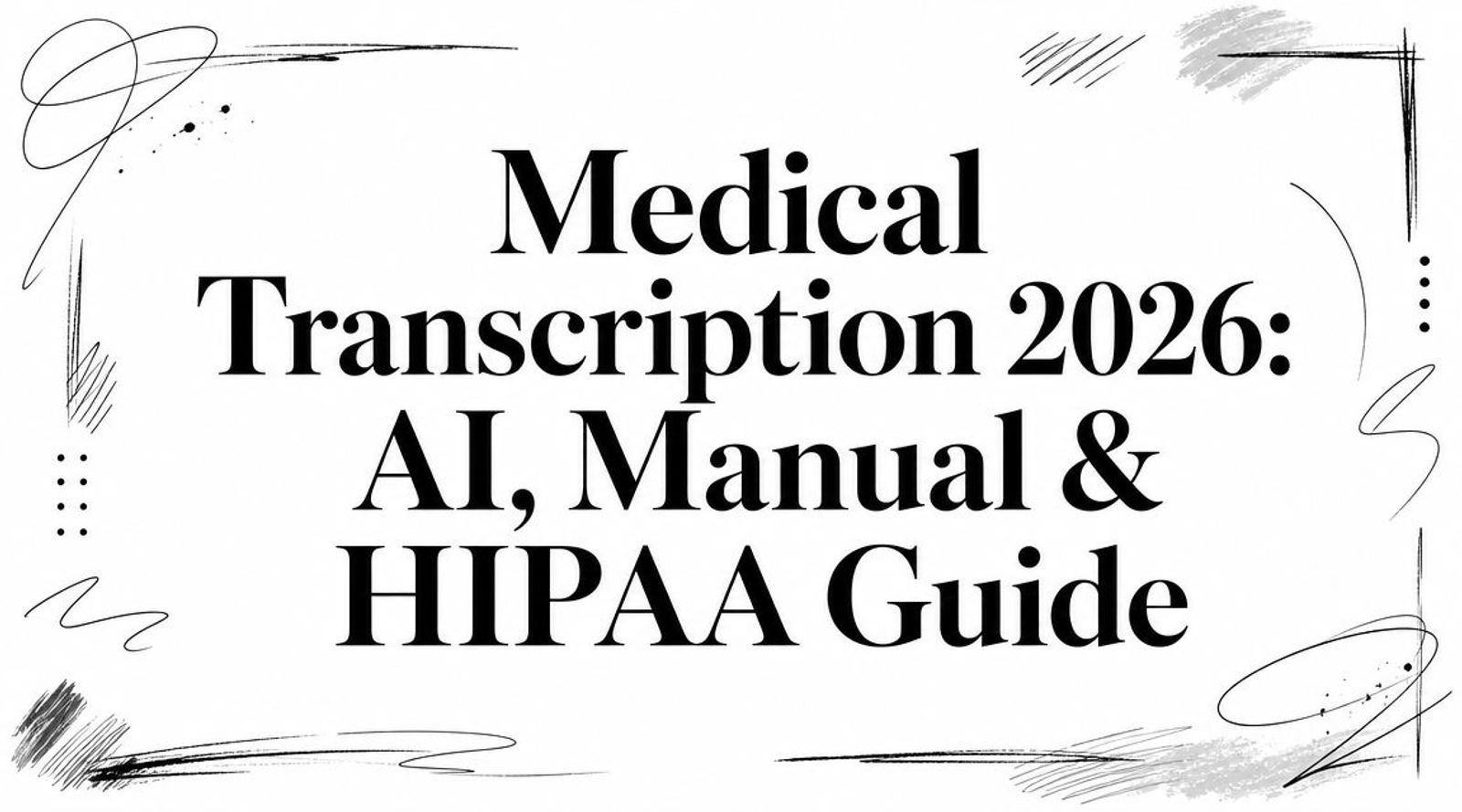 Medical Transcription 2026: AI, Manual & HIPAA Guide