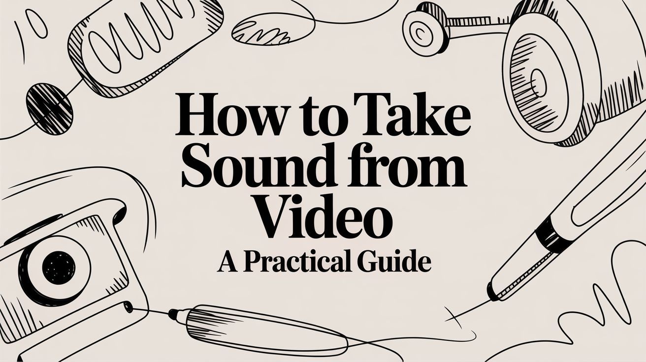 How to Take Sound from Video: A Practical Guide for Creators