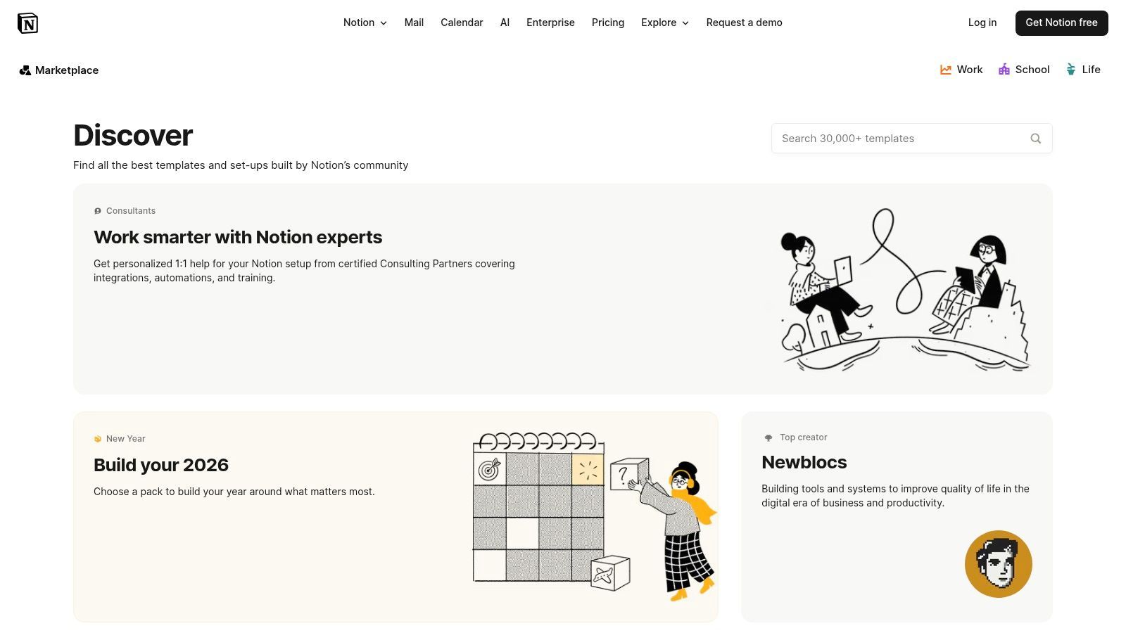 Notion Template Gallery (Meeting Notes)