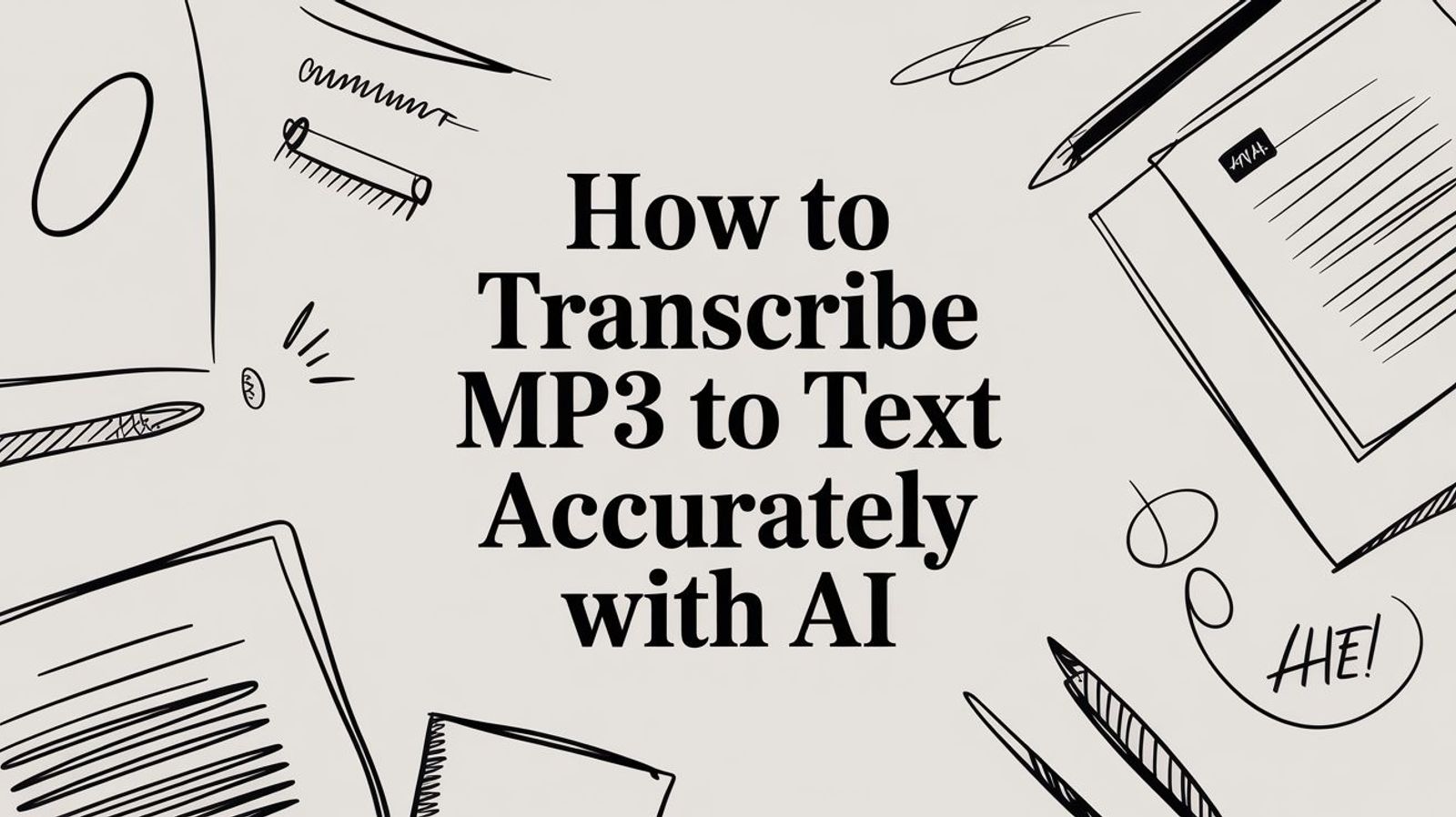 How to Transcribe MP3 to Text Accurately with AI