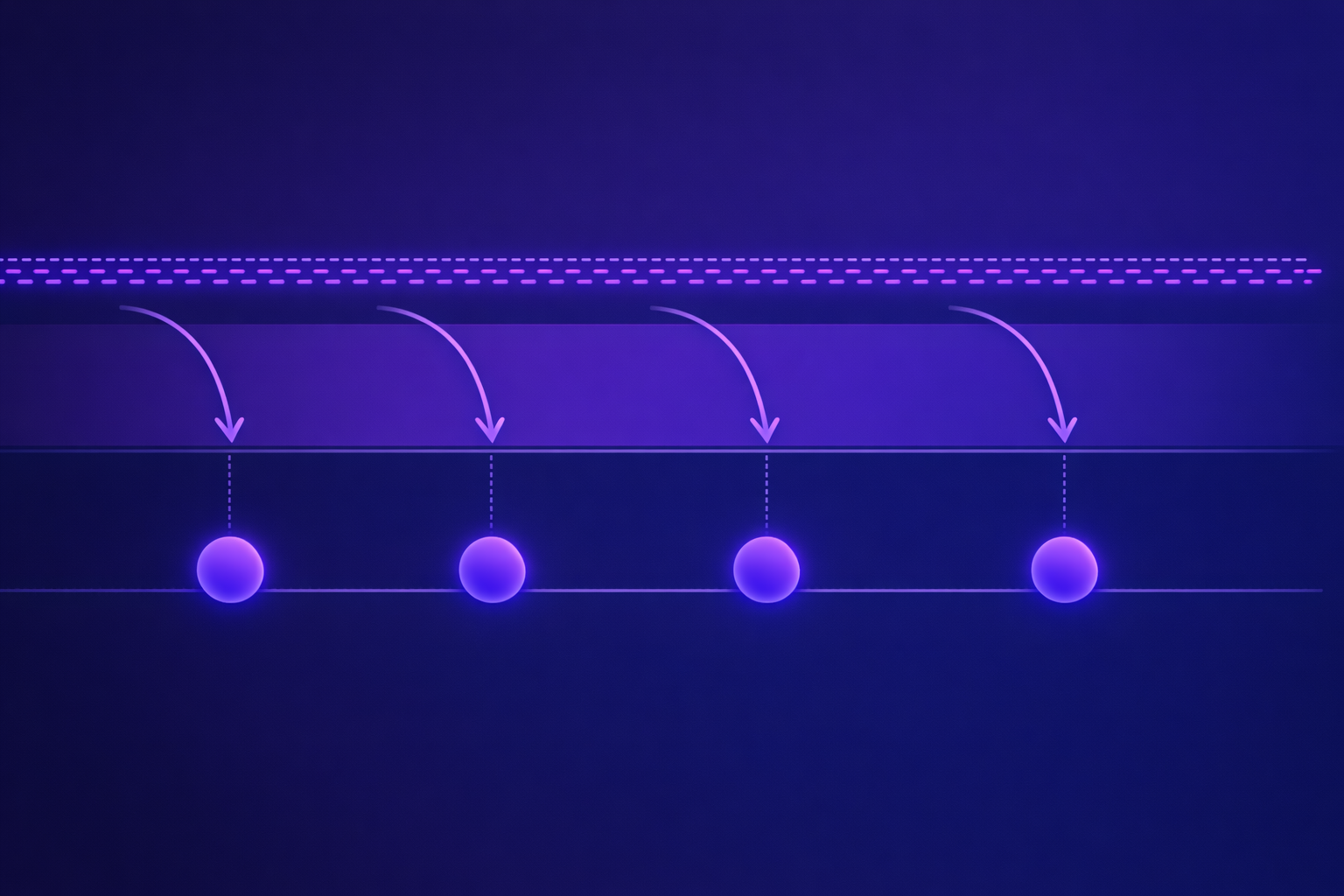 Timeline diagram showing transcript words arriving immediately while speaker attribution markers lag behind, appearing only at the end of each processing chunk.
