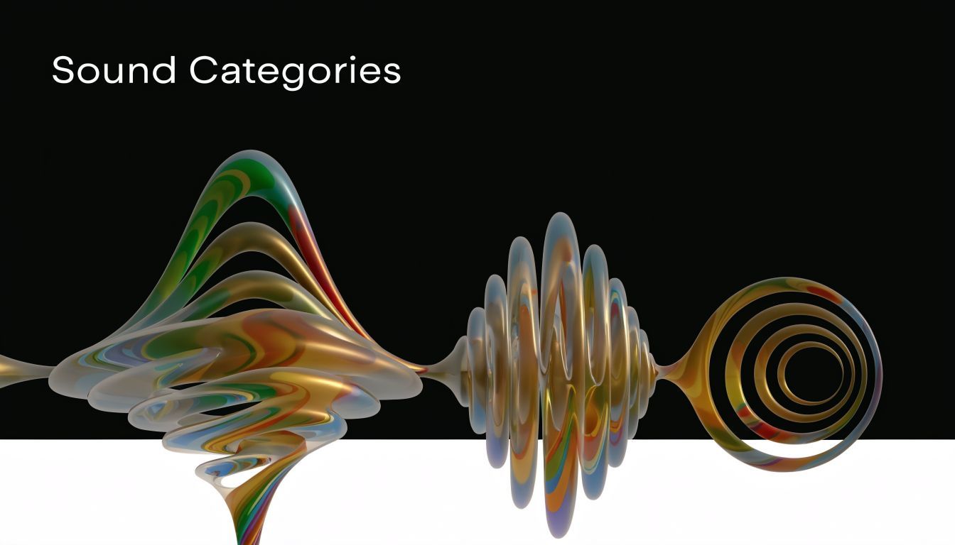 A 3D abstract sculpture of colorful, swirling, and concentric wave-like shapes on a black and white background.