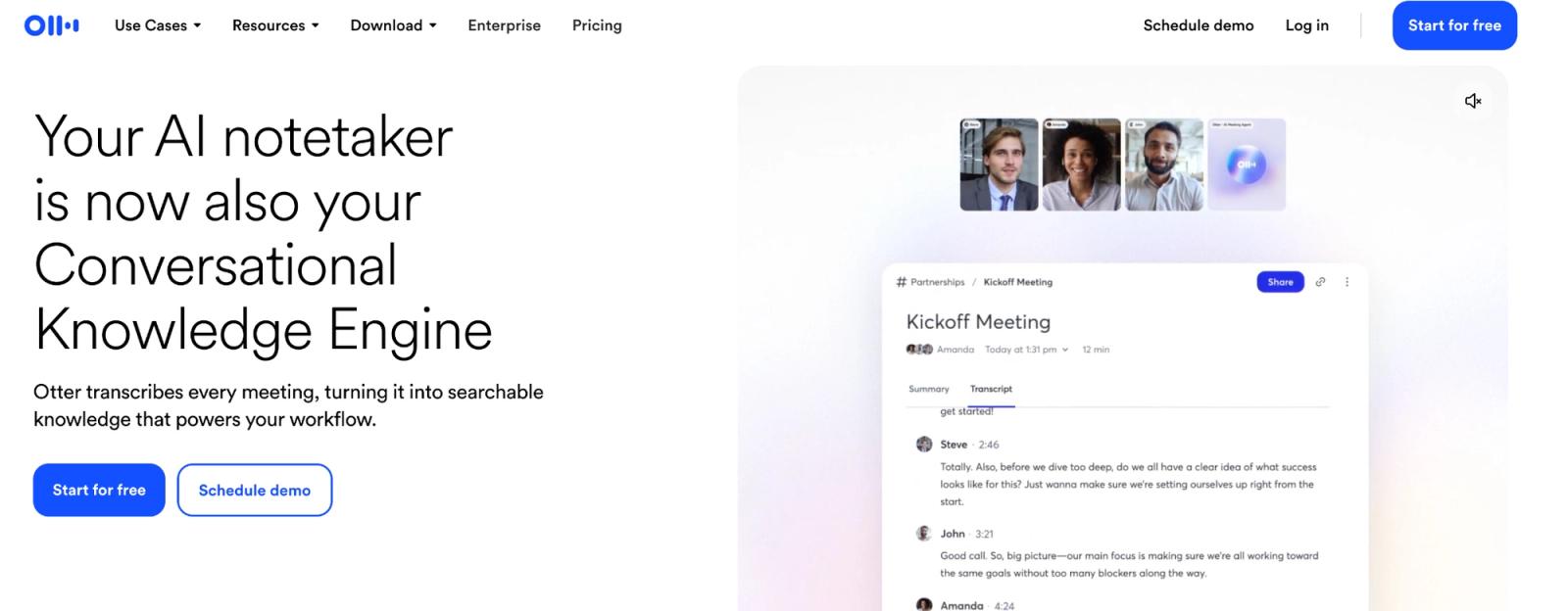 Otter: AI note taker for team collaboration