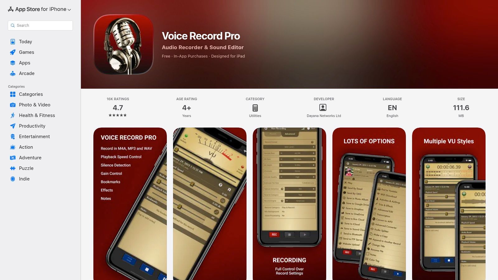 Voice Record Pro (Dayana Networks)