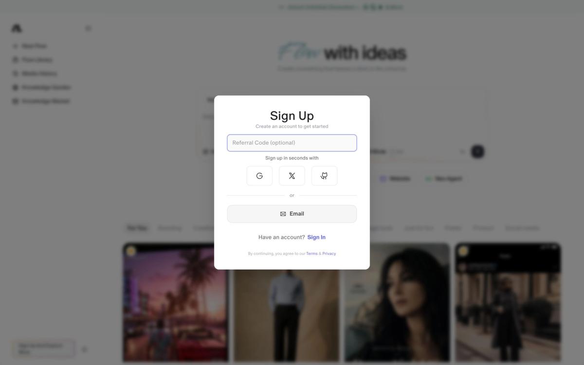 Flowith: product overview page screenshot