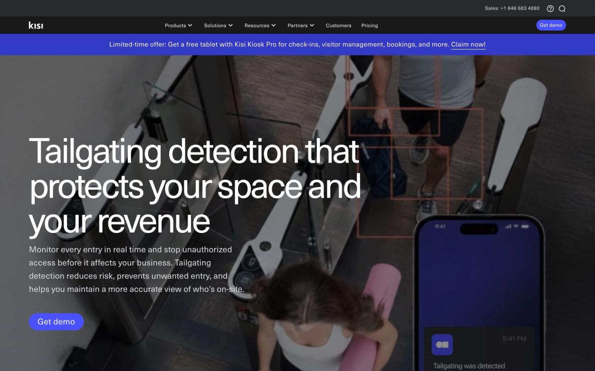 Kisi, features page screenshot