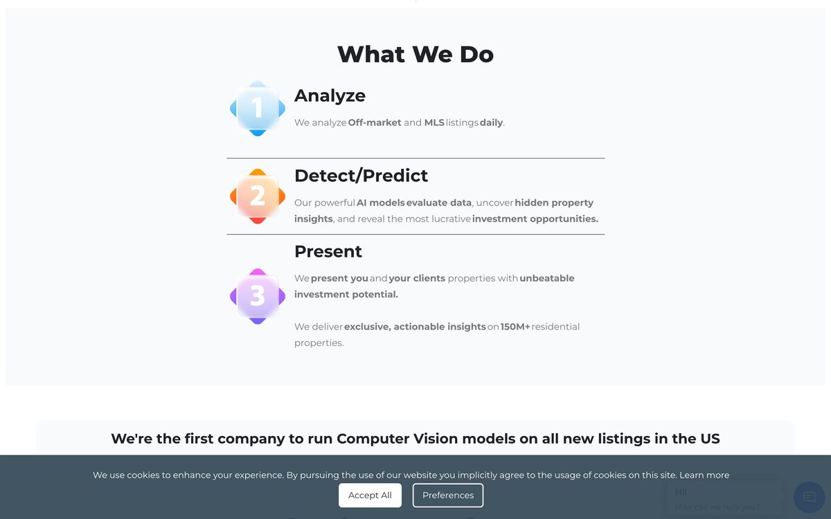 Homesage.ai: product overview page screenshot