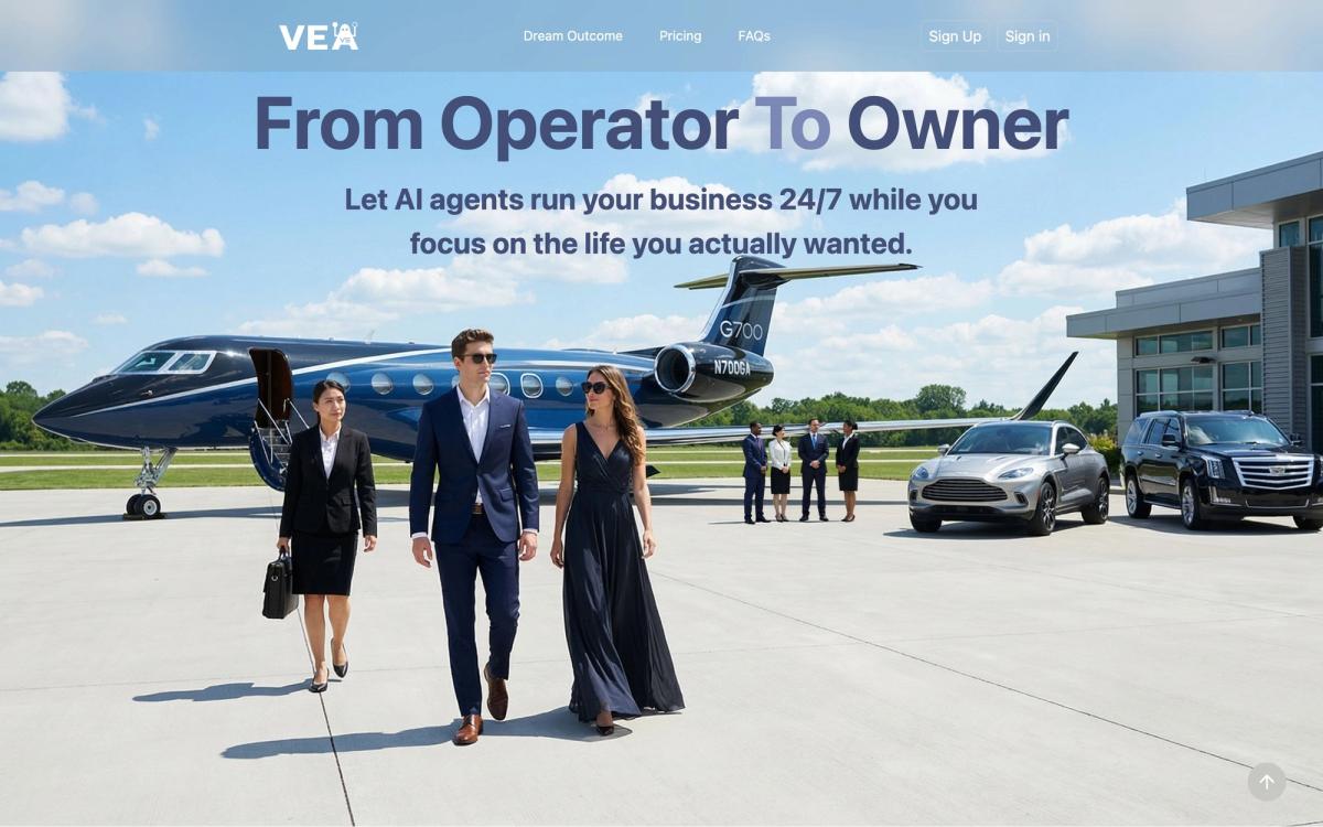 VEA, product overview page screenshot