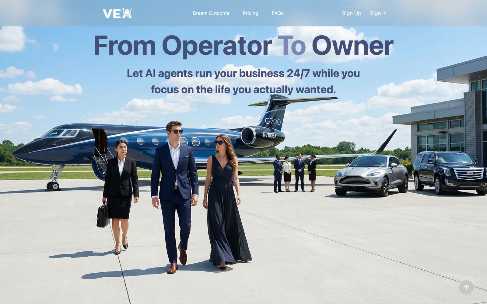 VEA website, homepage