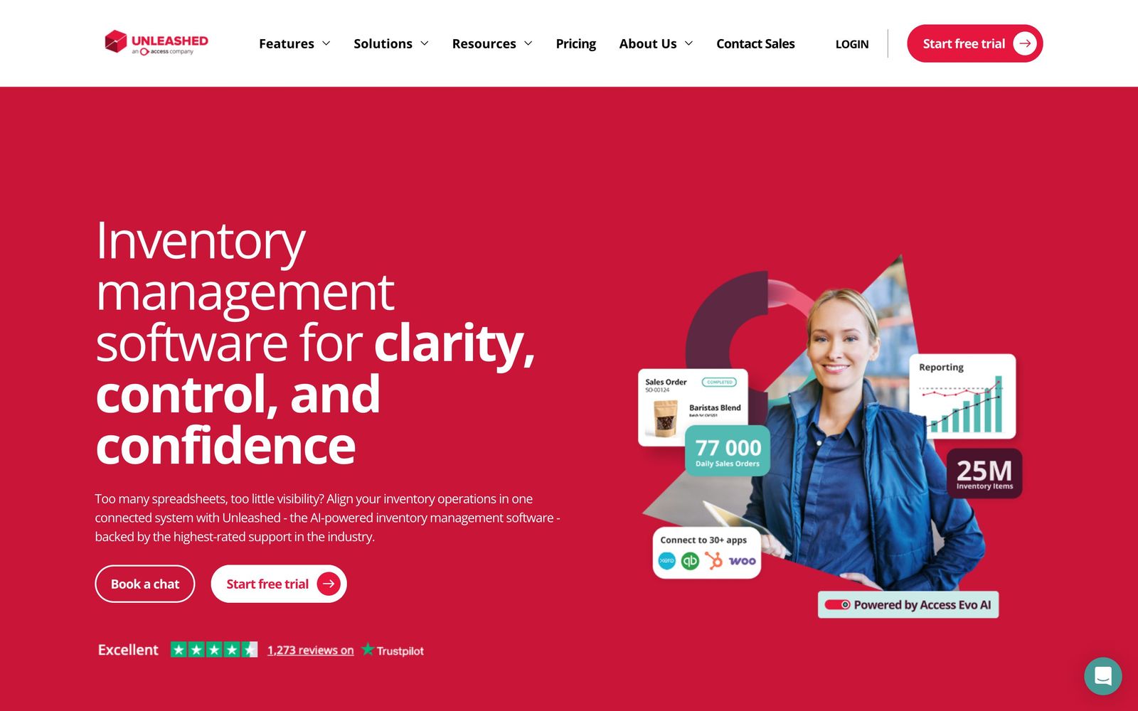Unleashed Software website, homepage