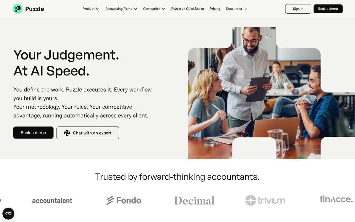 Puzzle, how it works page screenshot