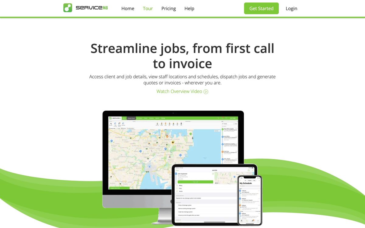 ServiceM8, product page screenshot
