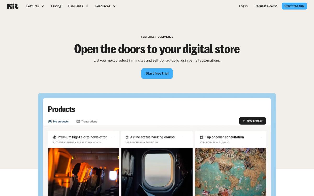 Kit, product page screenshot